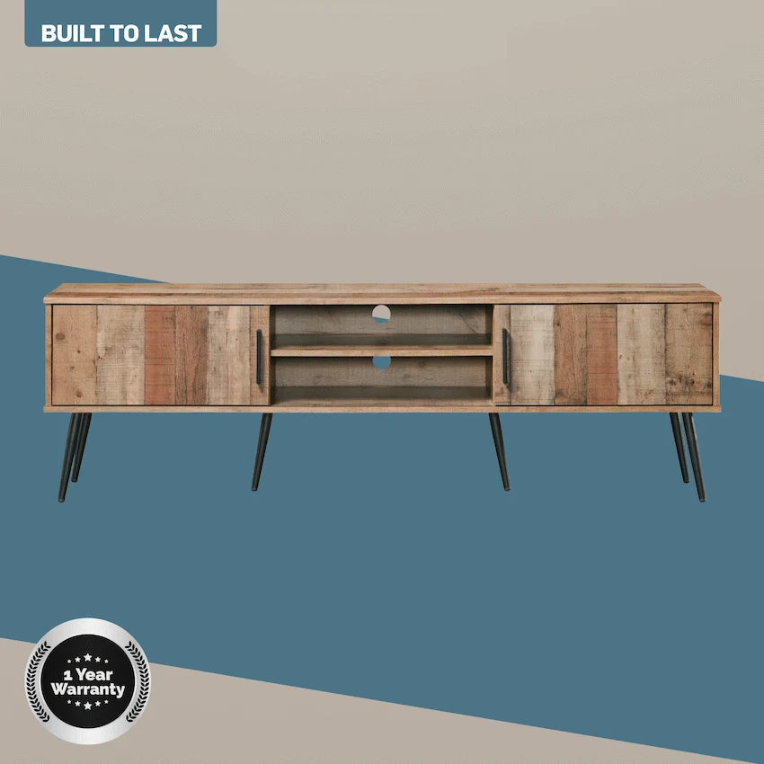 Everfurn Vernice TV Stand - 1800w with Two Cupboards