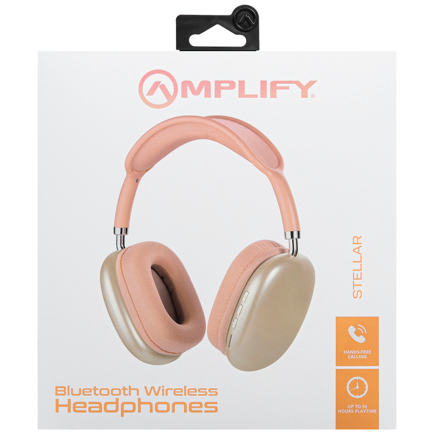 Amplify Stellar Series Bluetooth Headphones - orange
