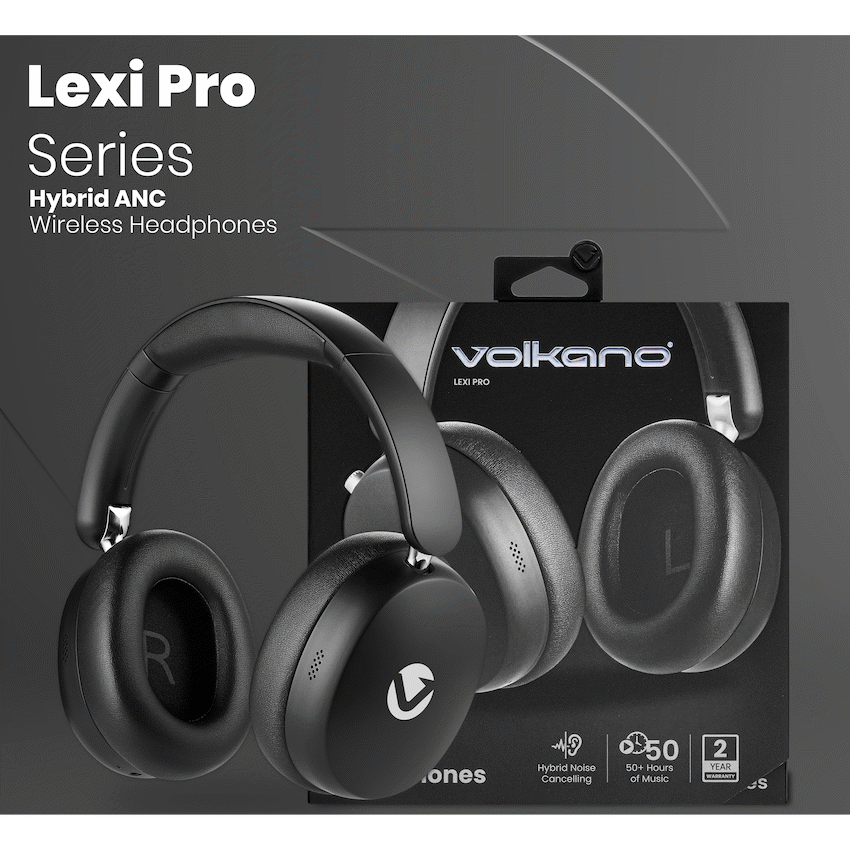 Volkano Lexi Pro Hybrid ANC Headphones - Black