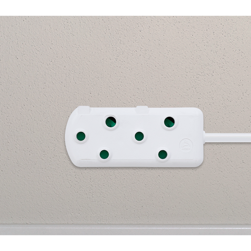 Switched Light Duty Side by Side (SBS) Extension Leads 5m - WT
