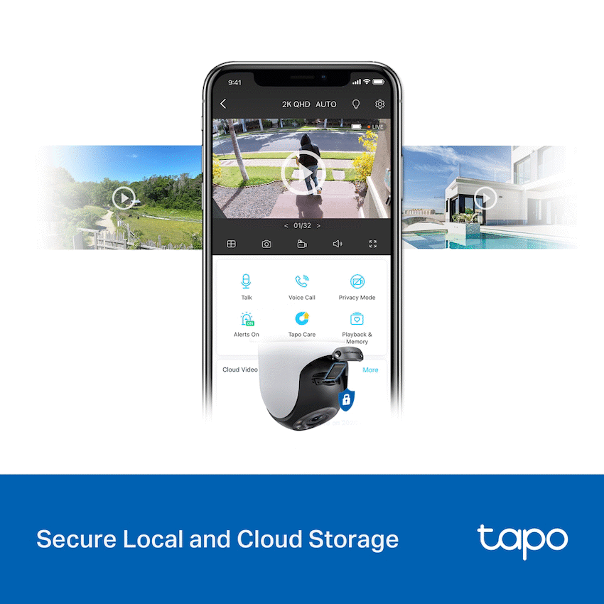 TP-Link Tapo C520WS 4MP 2K QHD Outdoor Pan/Tilt Security Wi-Fi Camera