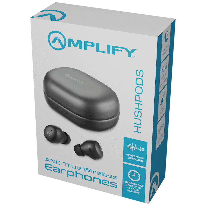 Amplify HushPods - TWS Earphone with ANC - Black