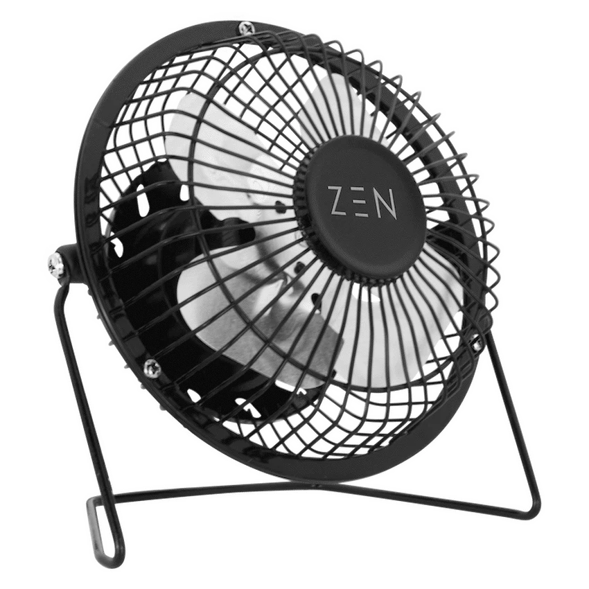 ZEN Cool Series 4" Mini Desk Fan - Black