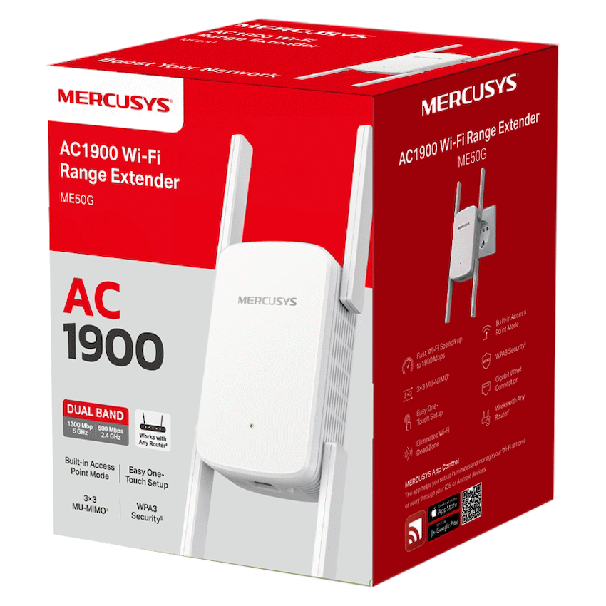TP-Link Mercusys ME50G AC1900 Wi-Fi Range Extender