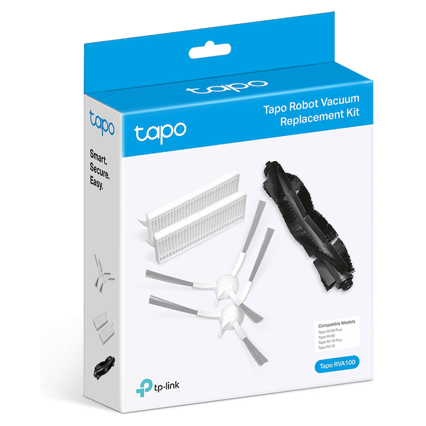 TP-Link Tapo RVA100 Main Brush x1, Side Brush x2, HEPA Filter(Large Size) x2 for Tapo RV10 Lite