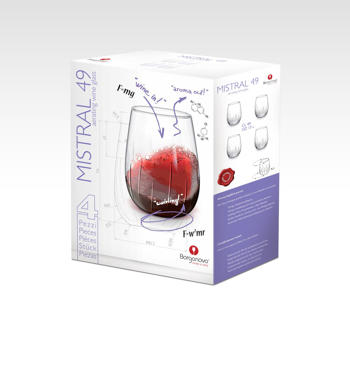 Mistral Wine Aerating Stemless 490ml
