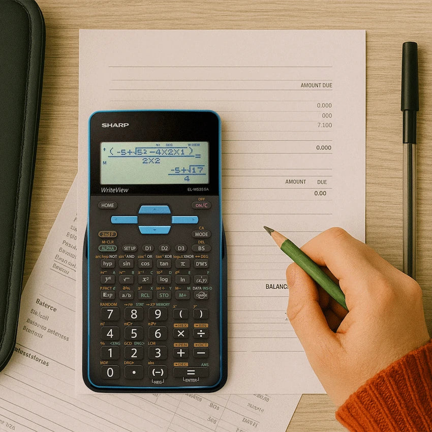 Sharp EL535 Scientific Calculator - 422 Functions- Blue