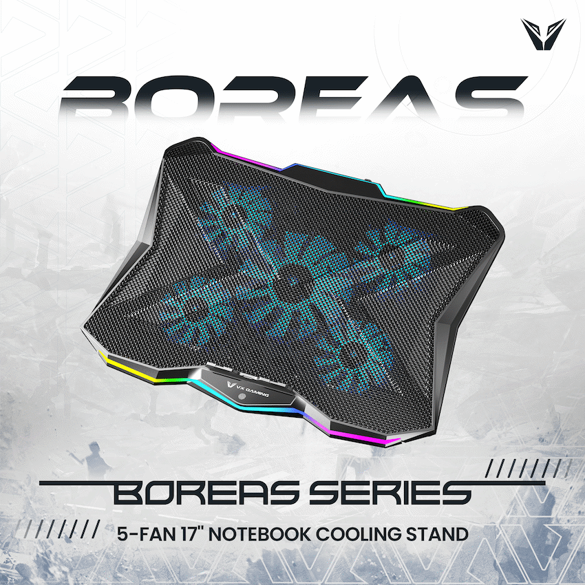 VX Gaming Boreas Series 5-Fan 17" Notebook Cooling Stand