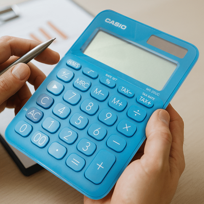 Casio MS-20UC - Desktop calculator 12 Digit - Blue