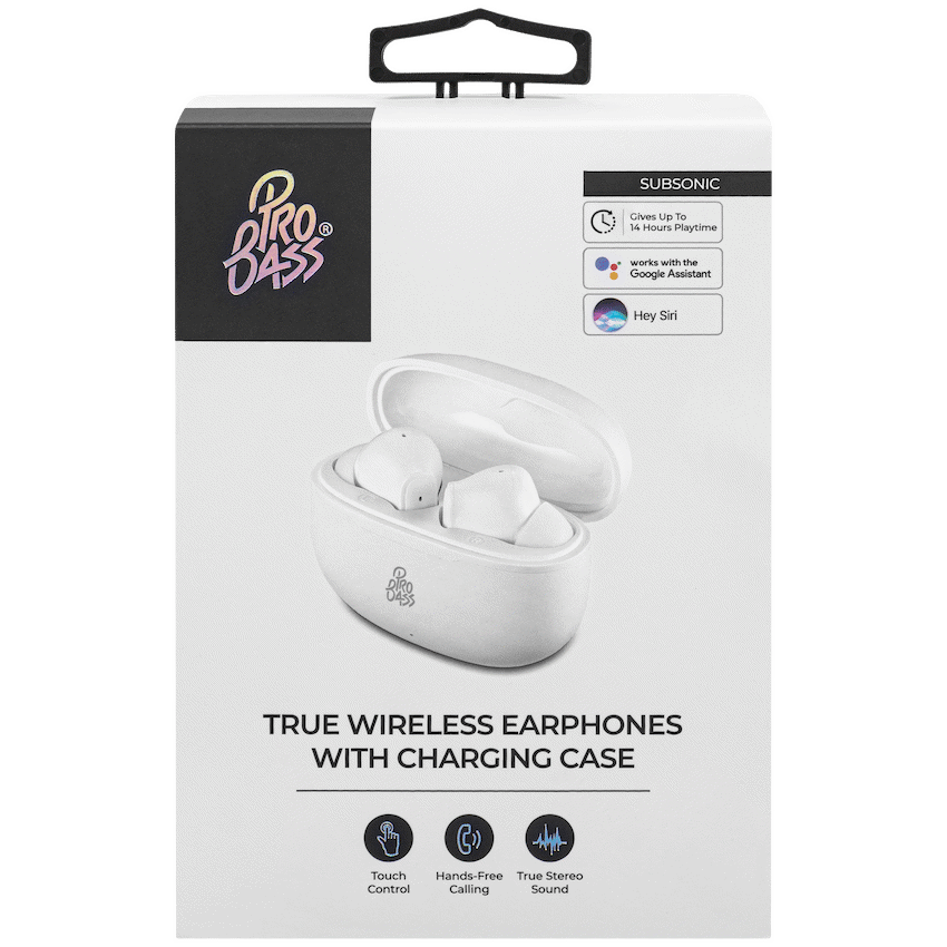 Pro Bass SubSonic TWS Earphone - White