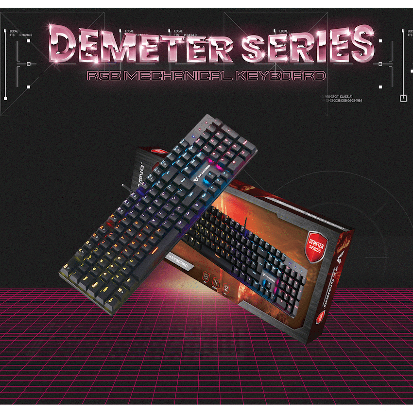 VX Demeter Series Mechanical Keyboard with Full RGB Lighting