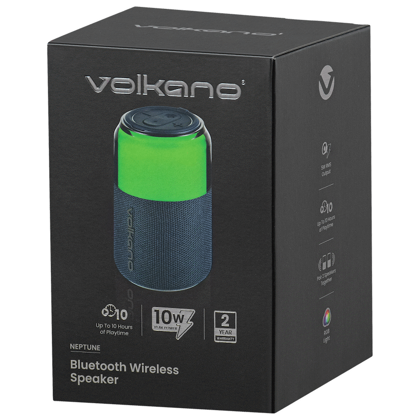 Volkano Neptune Bluetooth Wireless Speaker - Blue