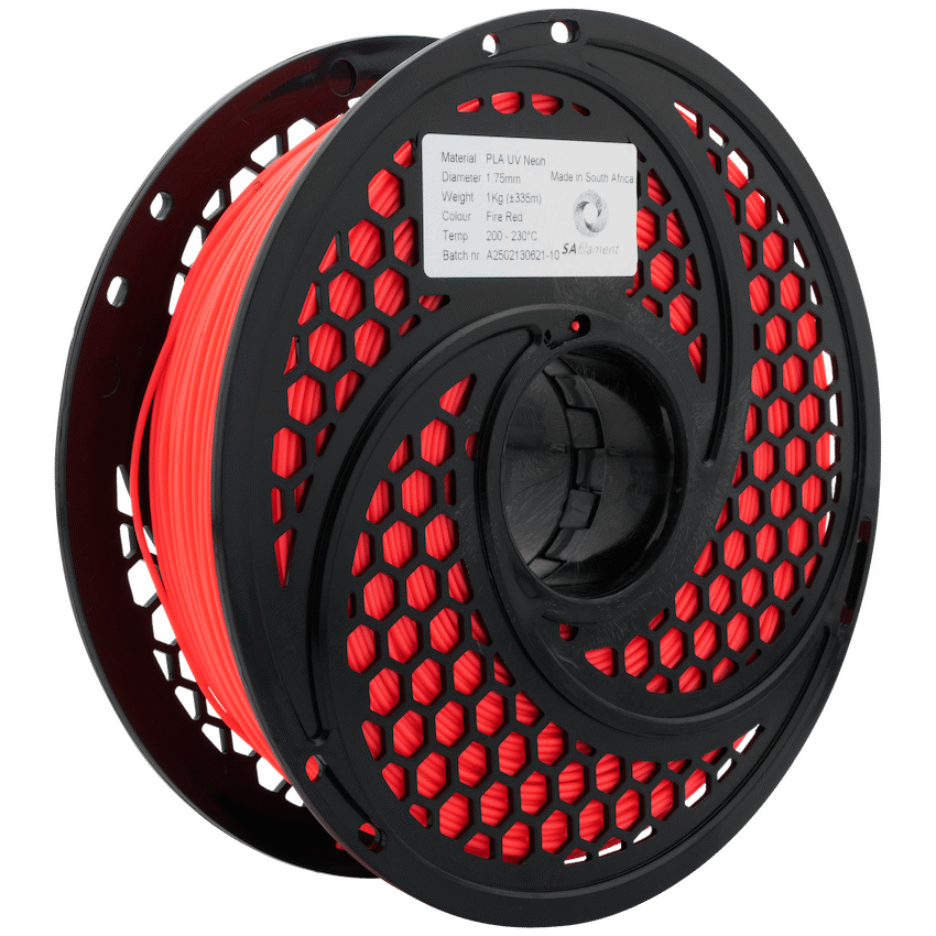 SA Filament PLA UV Neon Filament 1kg - Fire Red