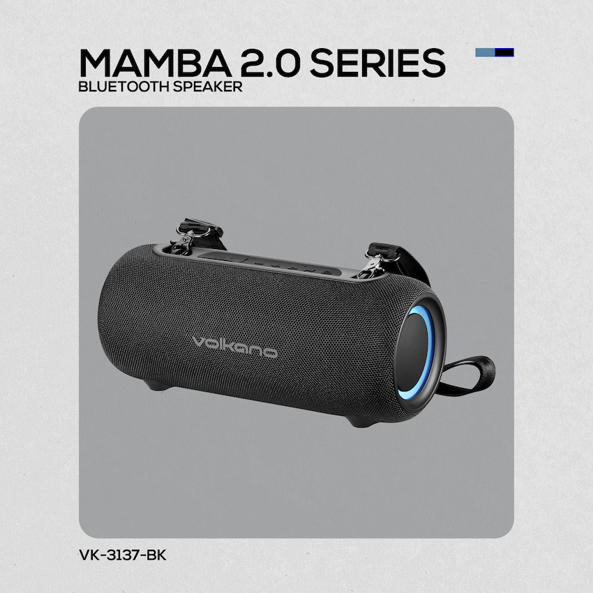 Volkano Mamba 2.0 Series Bluetooth Speaker - Black