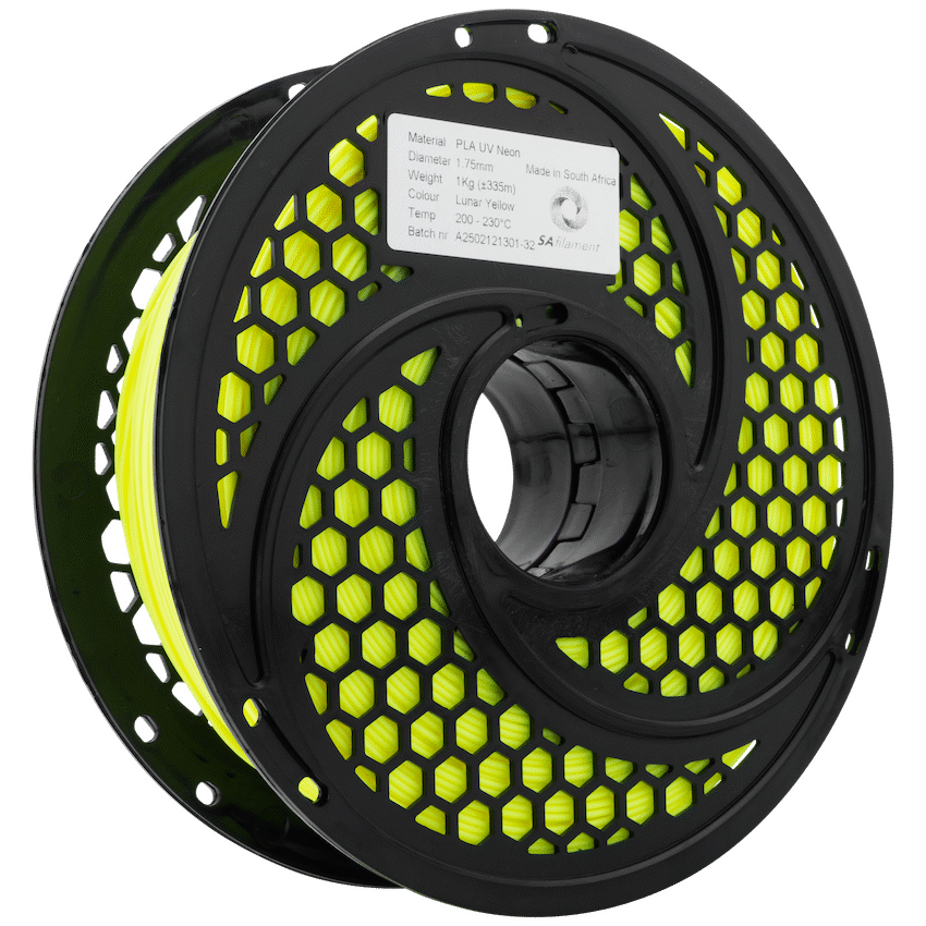 SA Filament PLA UV Neon Filament 1kg - Lunar Yellow