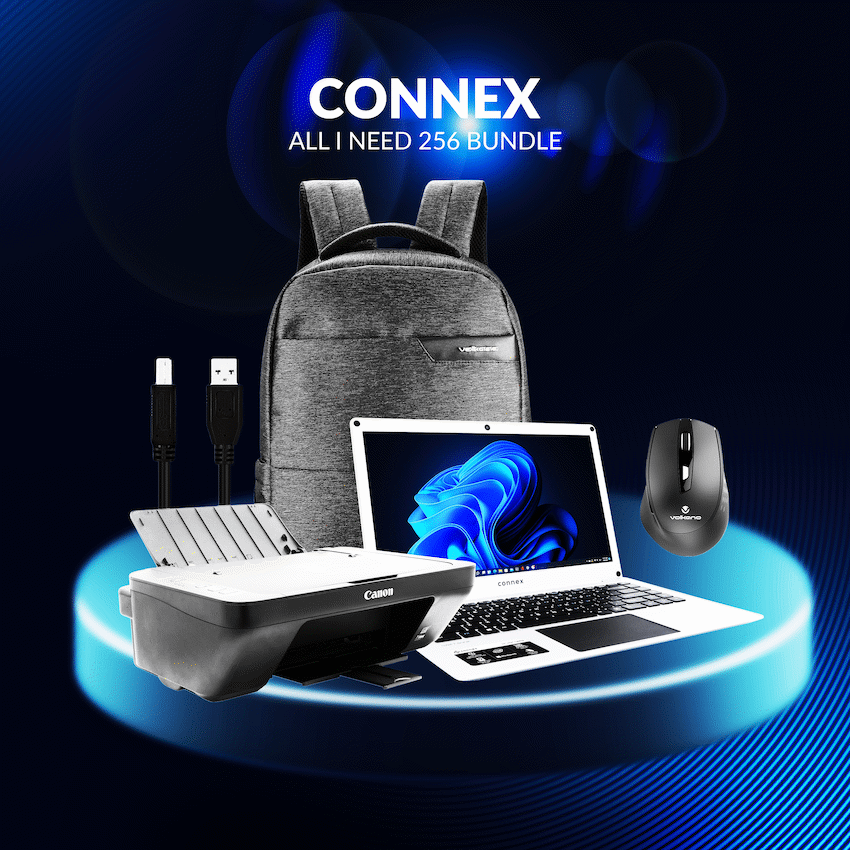 Connex Laptop L1430-PRO-SL256 - 14" Celeron N4020 8GB/256SSD W11HOME Printer+Bag+Mouse