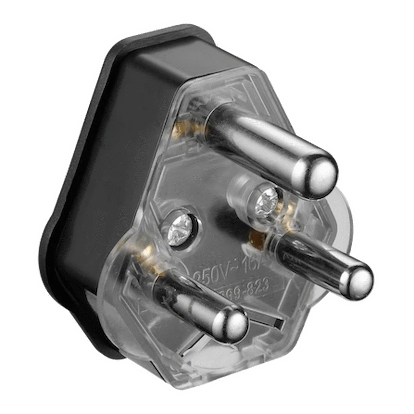 Ellies 16a Heavy-Duty Rubber Screw-on Plug Top - Black