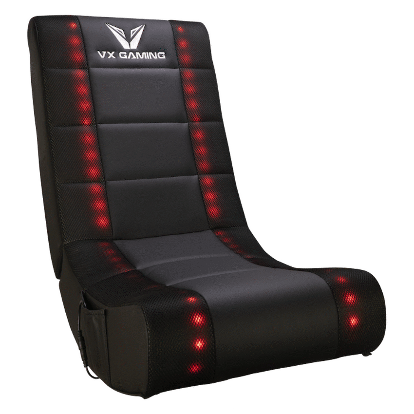 VX Gaming Electra Series Rocking Gaming Chair with LED lights