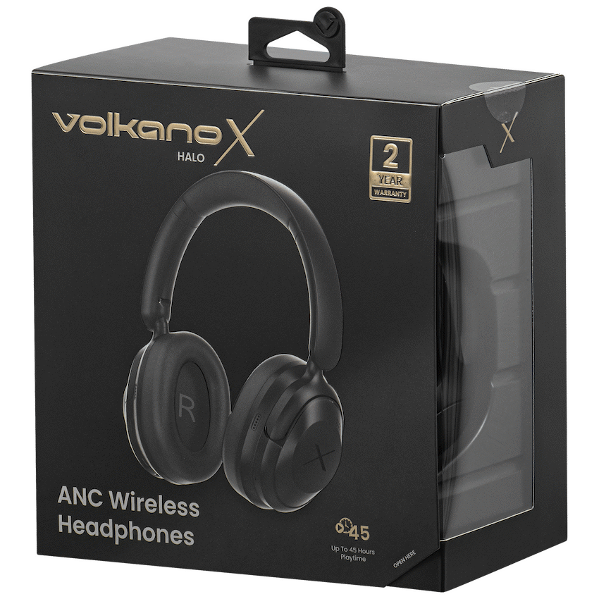 VolkanoX Halo ANC Bluetooth Headphone - Black