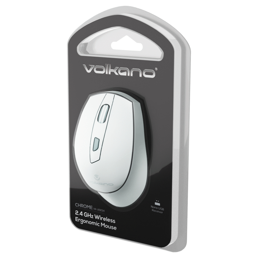 Volkano Chrome Series Wireless Mouse - Gray