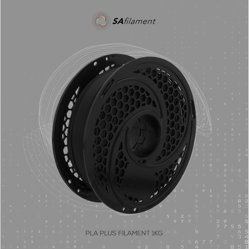 SA Filament Silk PLA Plus Gloss Filament 1kg - Black