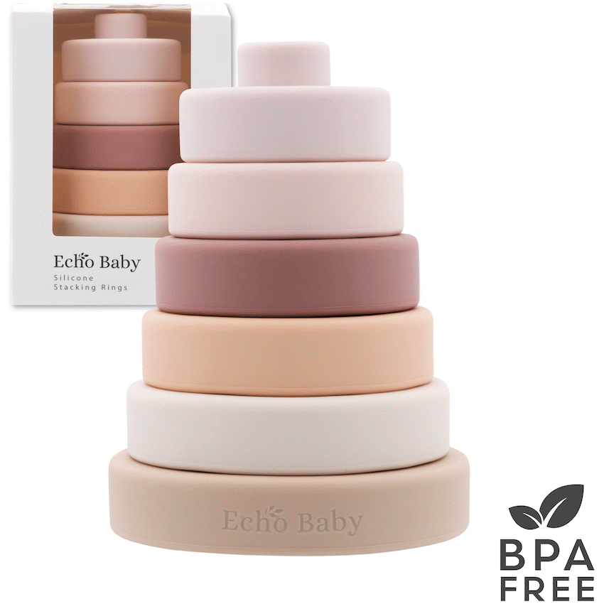Echo Baby Silicone Stacking Rings - Sunset