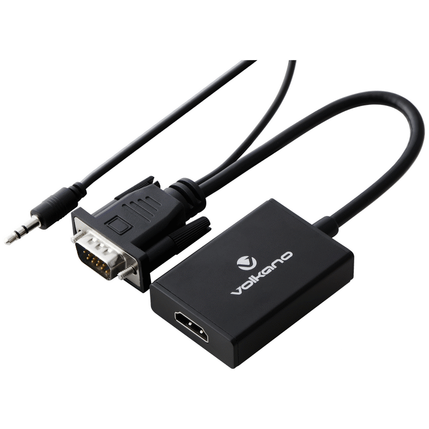 Volkano Append series VGA male to HDMI female converter, 10cm cable, with Sound