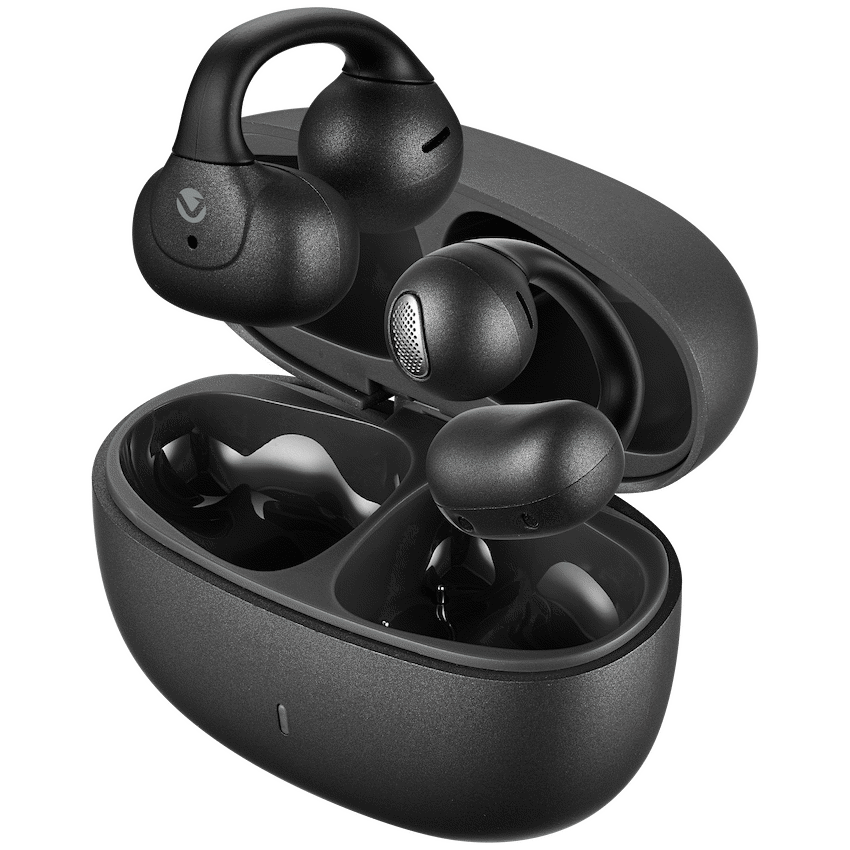 Volkano Blitz Series Clip OWS Earphones with Wireless Charging - Black