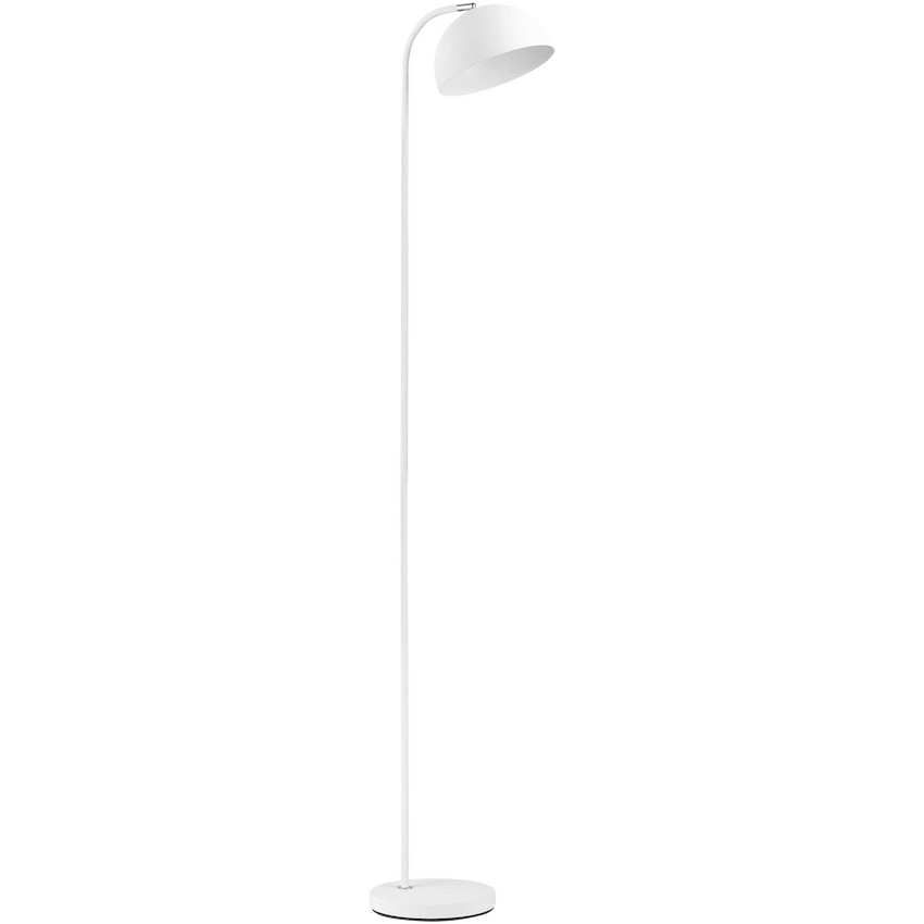 Switched Luva Series Metal Floor Lamp - White