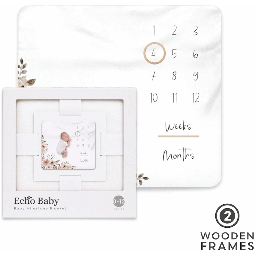 Echo Baby Milestone Blanket - Bloom