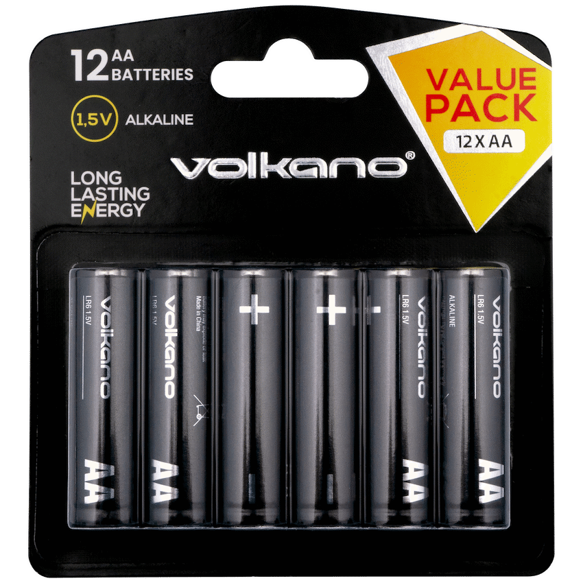 Volkano Extra AA Batteries Value Pack of 12