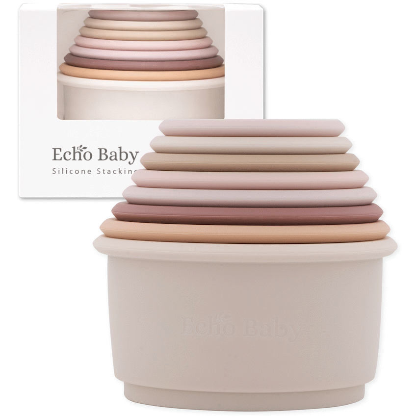 Echo Baby Silicone Stacking Cups - Sunset