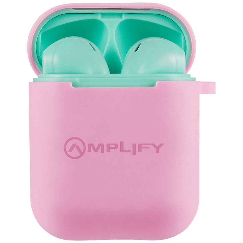 Amplify Buds Series True Wireless Earphones with Silicone Accessories - Green/Pink