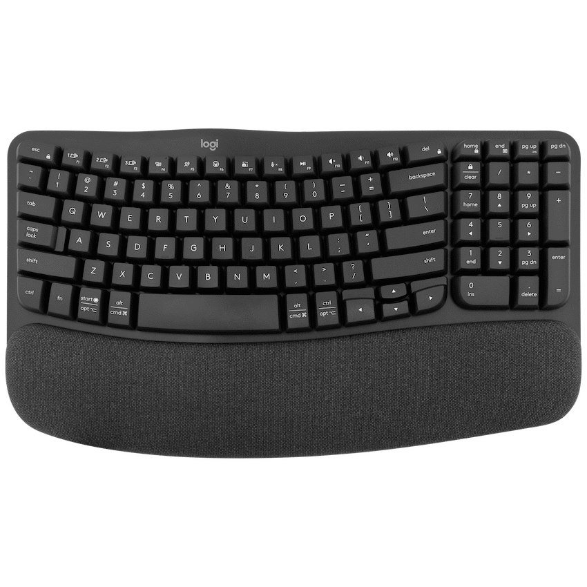 Wave Keys Wireless Ergonomic Keyboard - Graphite