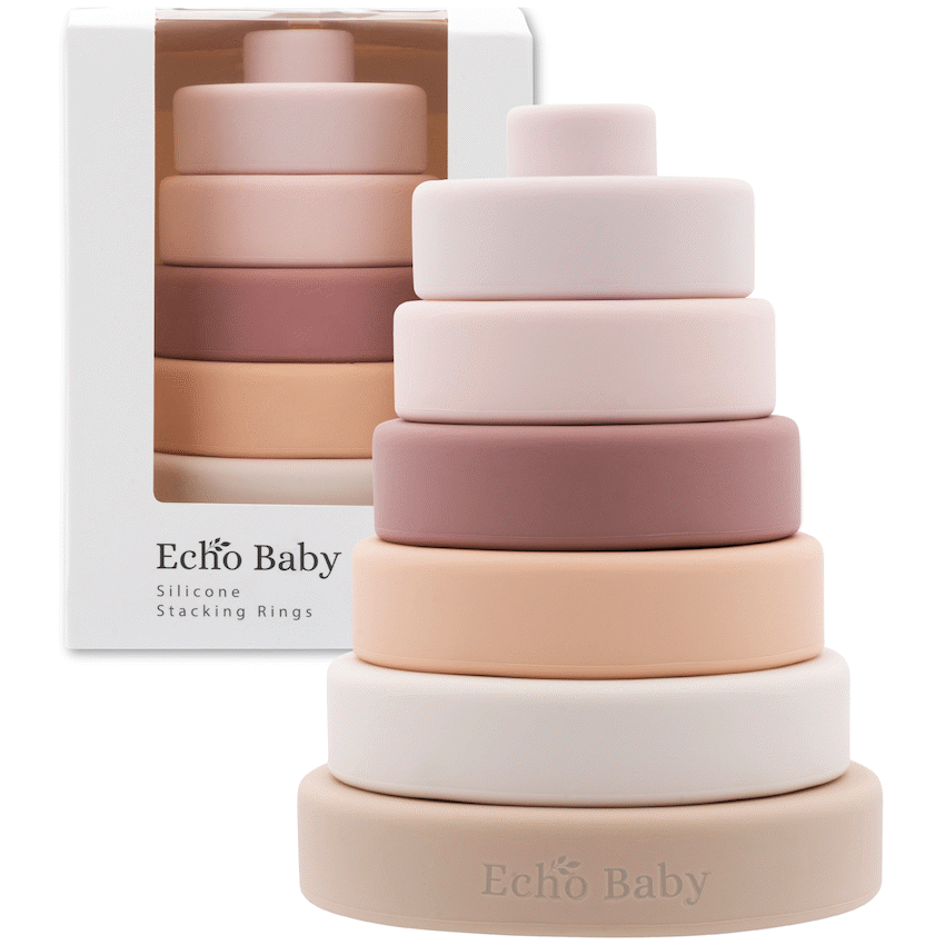 Echo Baby Silicone Stacking Rings - Sunset