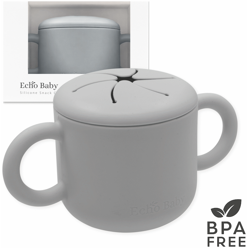 Echo Baby Silicone Snack Cup - Stone