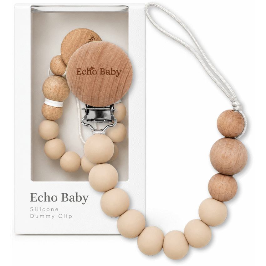 Echo Baby Silicone Dummy Clip - Ivory