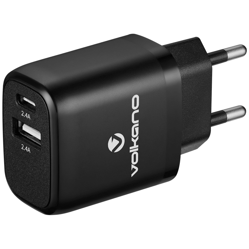 Volkano On-the-Go USB and Type-C Wall Charger