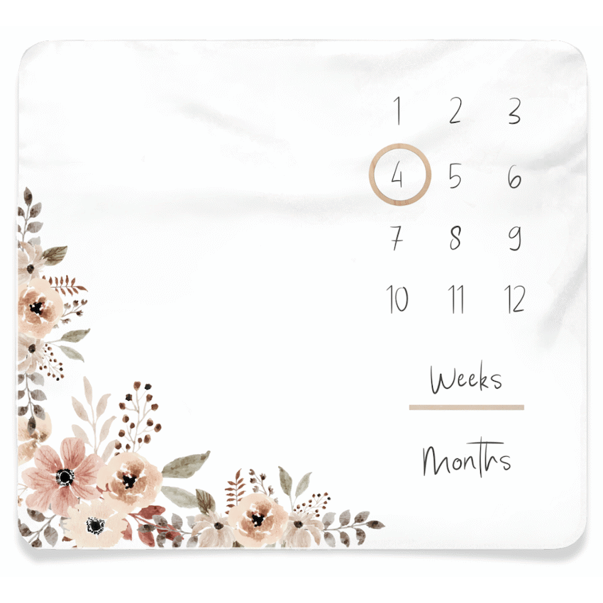 Echo Baby Milestone Blanket - Bloom