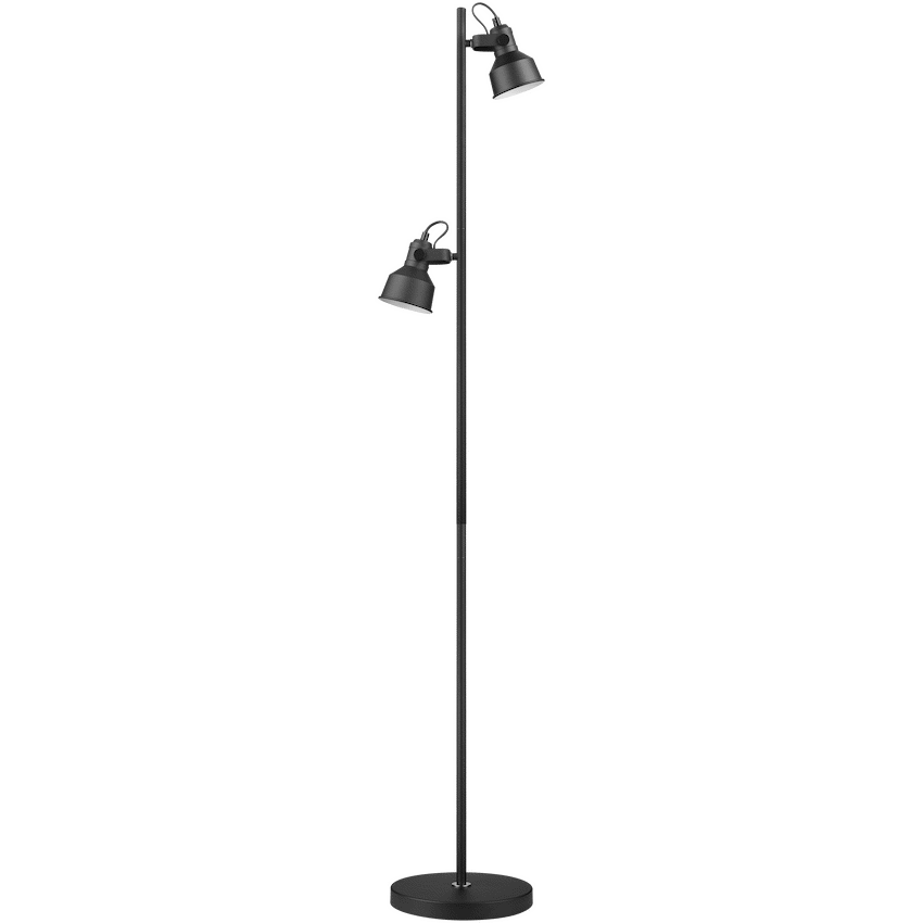 Switched Rosara Series Metal Floor Lamp - Black
