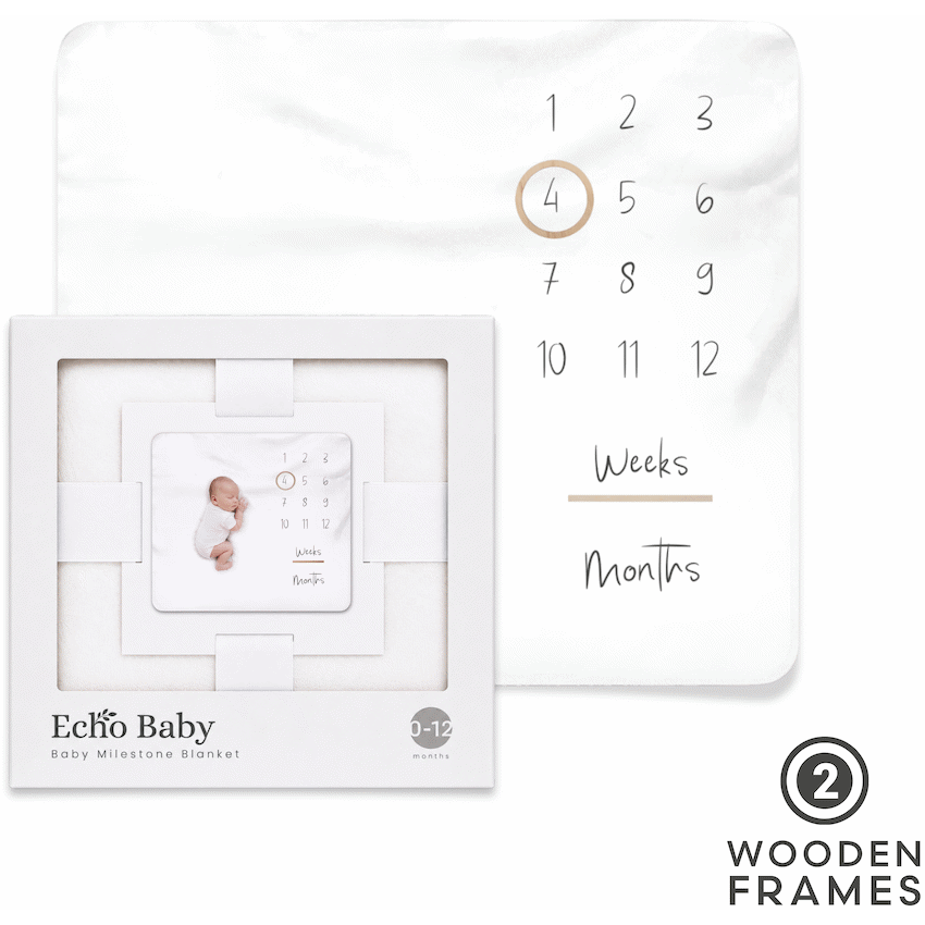 Echo Baby Milestone Blanket - White