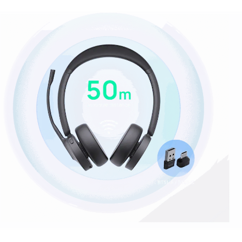 Yealink BH70 Dual Bluetooth Headset Teams Certified USB-C/A Connection