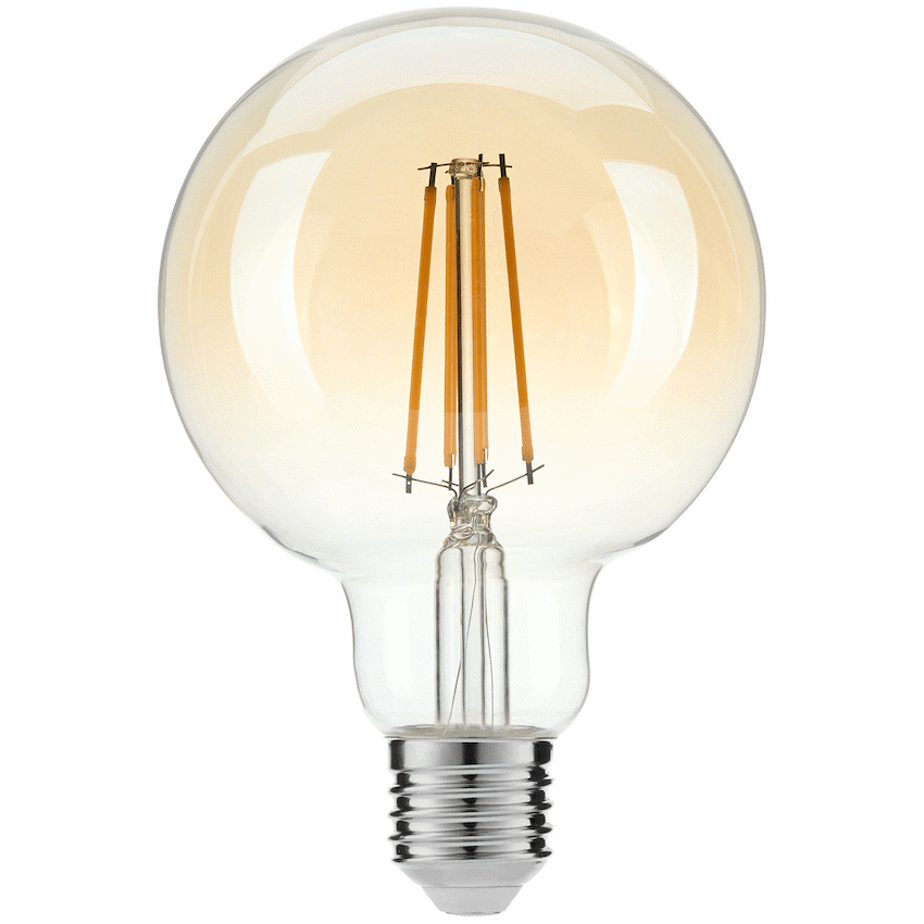 Switched 4W G95 Amber LED Filament Bulb - E27 - WW