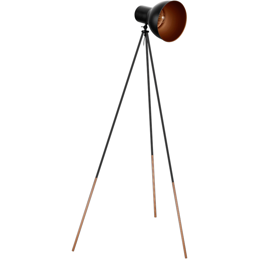 Switched Alora Series Metal Floor Lamp - Black