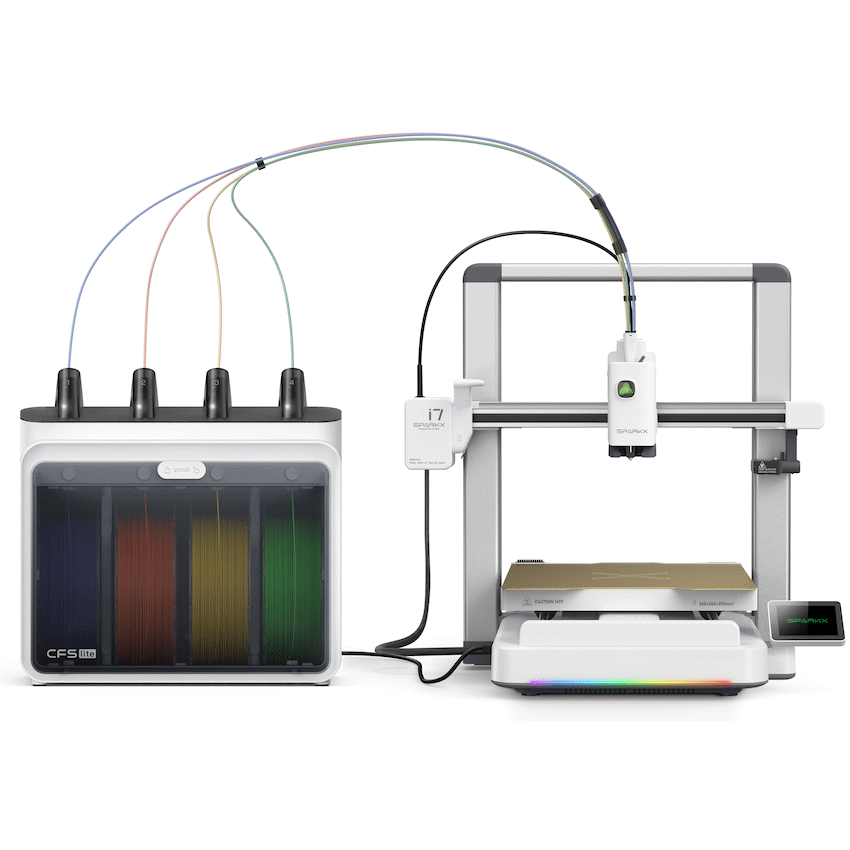 Creality SparkX i7 3D Printer with CFS Lite 4 Filament Dispenser