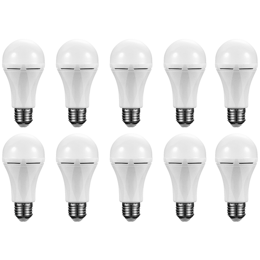 SWITCHED 9W A60 Rechargeable Fast Charge E27 LED WW - 10 PACK