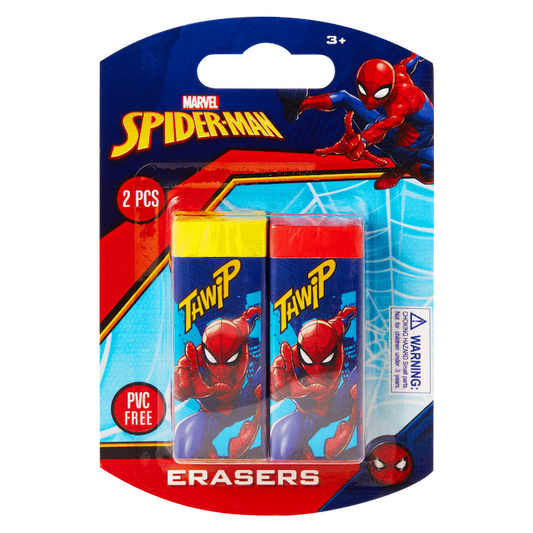 Spiderman 2 Pastel Primary Erasers. Multi
