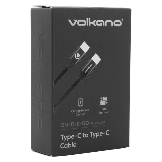 Volkano On-The-Go Type-C to Type-C 30w Cable - Black