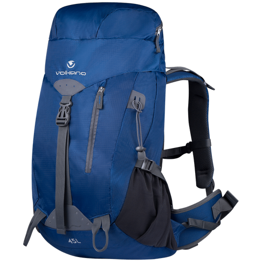 Volkano Glacier 45L Hiking Backpack Blue