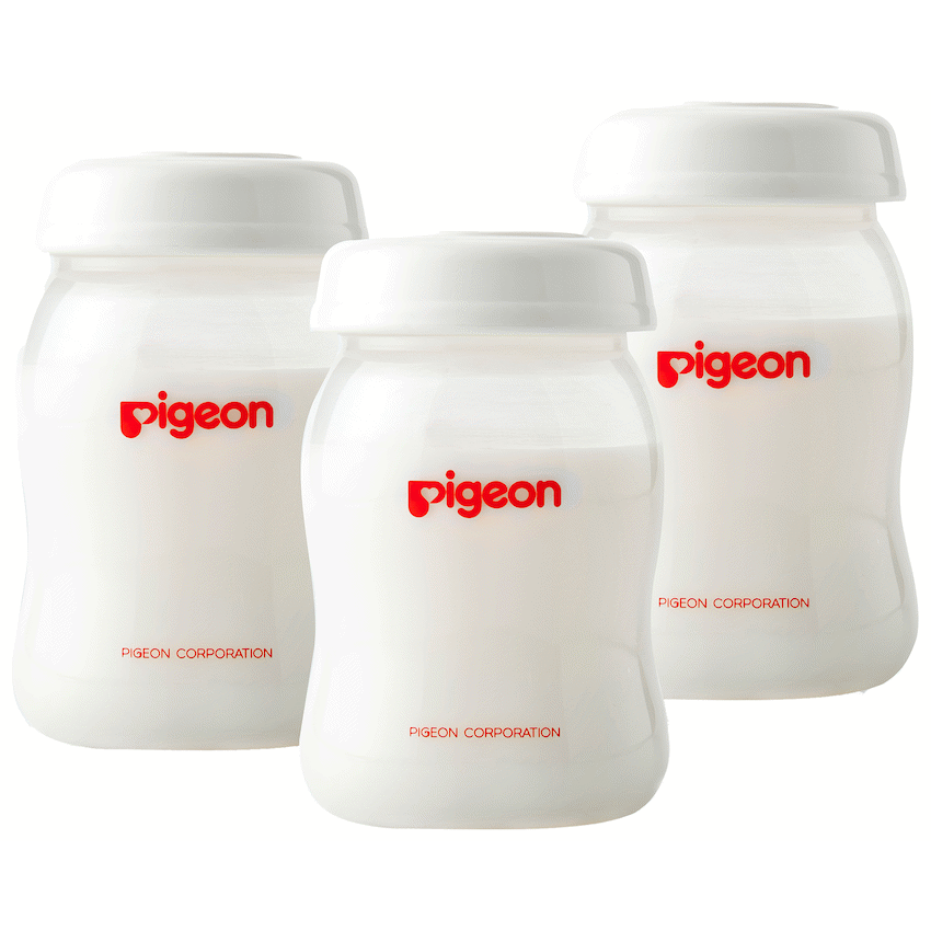 Pigeon Milk Storage Bottle 160ml + Disk (3 Pc)